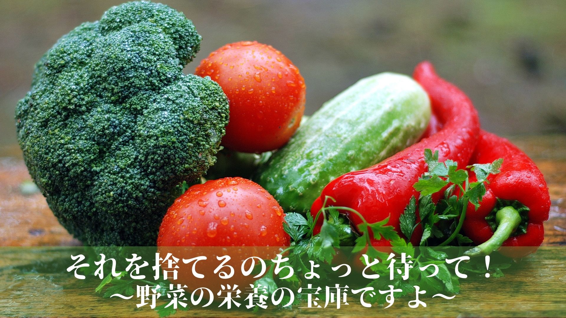 【野菜の栄養素】それを捨てるのちょっと待って！〜野菜の栄養の宝庫ですよ〜